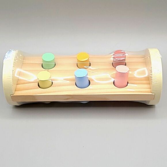 Wooden Hammer Bench for 2+ Kids, it Rolls, NWOT - Picture 2 of 7